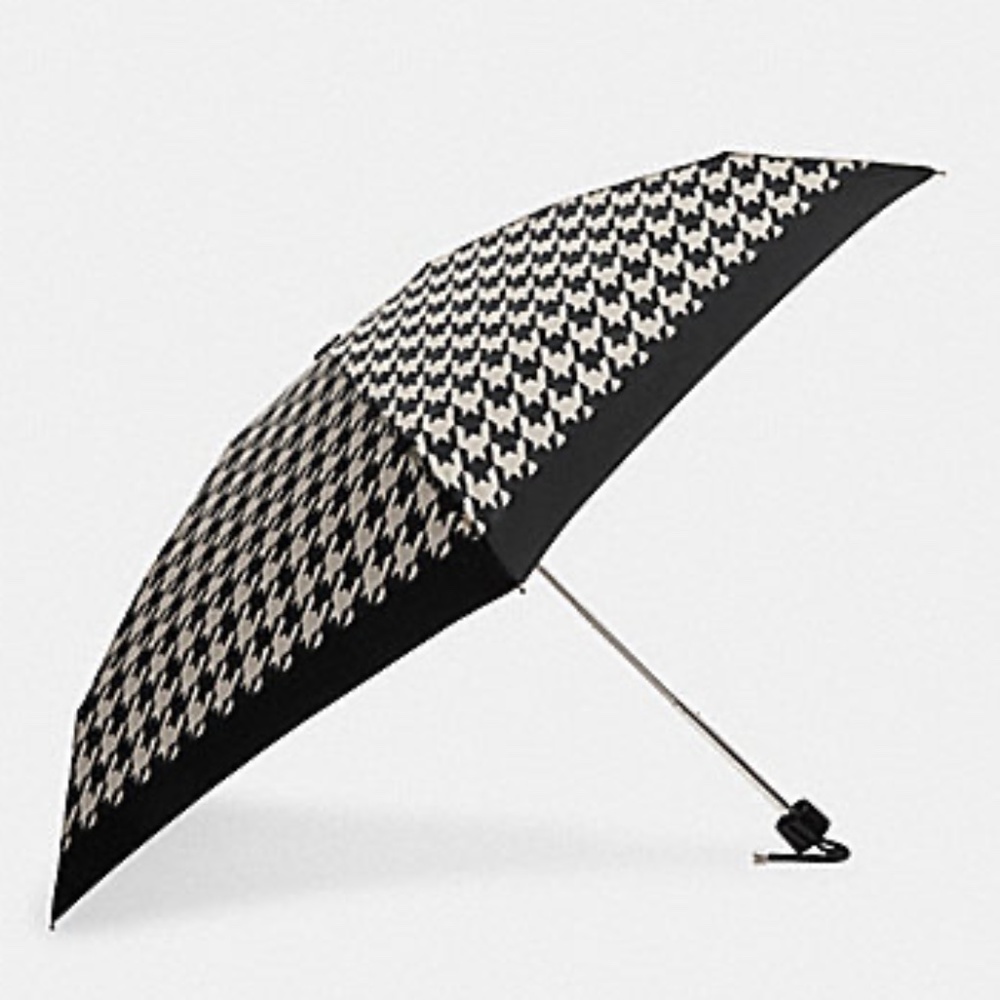 **SOLD** COACH MINI UMBRELLA IN HOUNDSTOOTH PRINT - NWT! - Picture 1 of 2